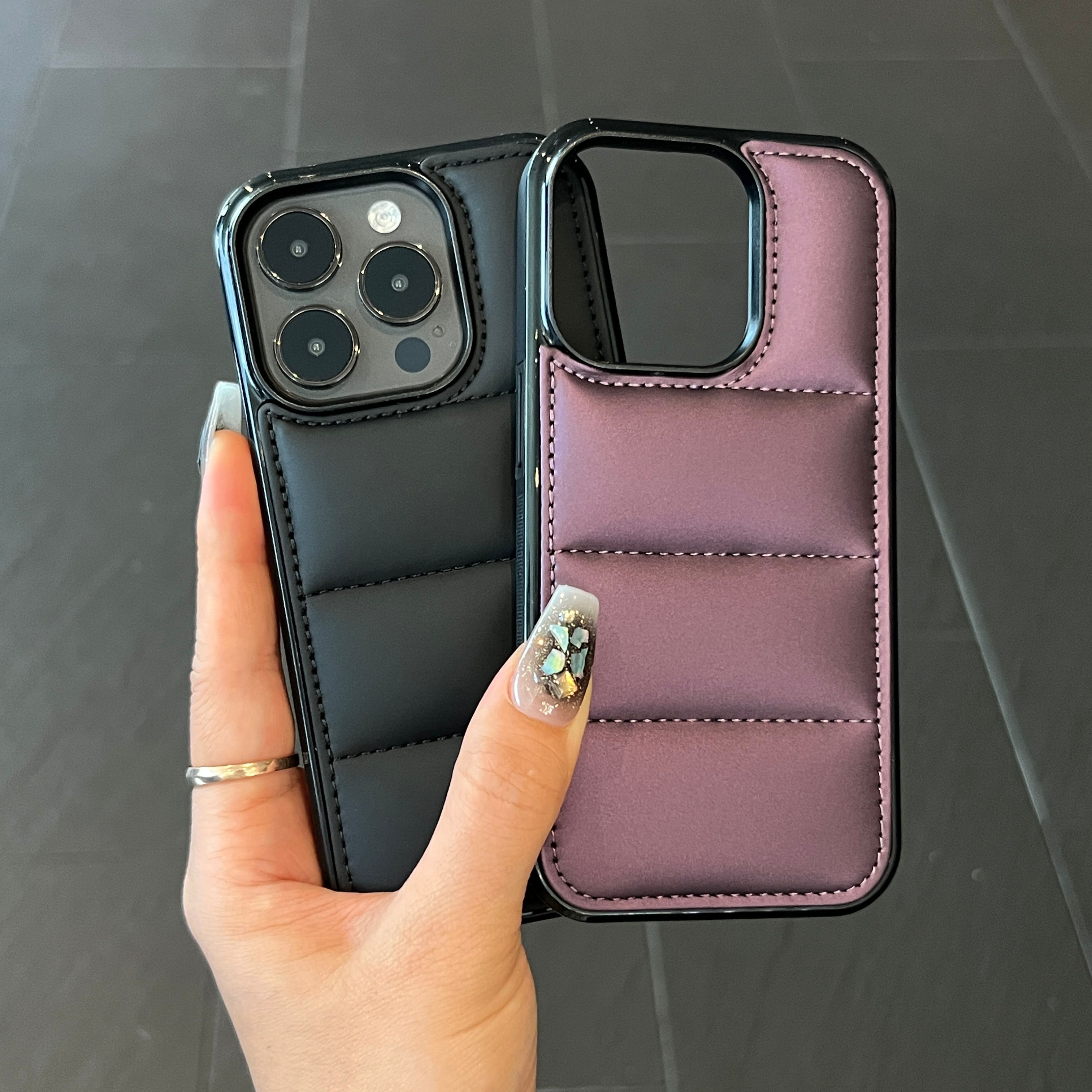 潮牌秋冬创意羽绒服适用iphone13promax苹果15手机壳16pro新款14pro硅胶小众11情侣12保护套全包防摔软壳男女