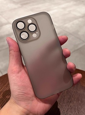 带镜头膜超薄磨砂半透明黑白色防指纹适用苹果16pro手机壳iPhone15promax简约14/13/12硅胶11pro软壳全包防摔
