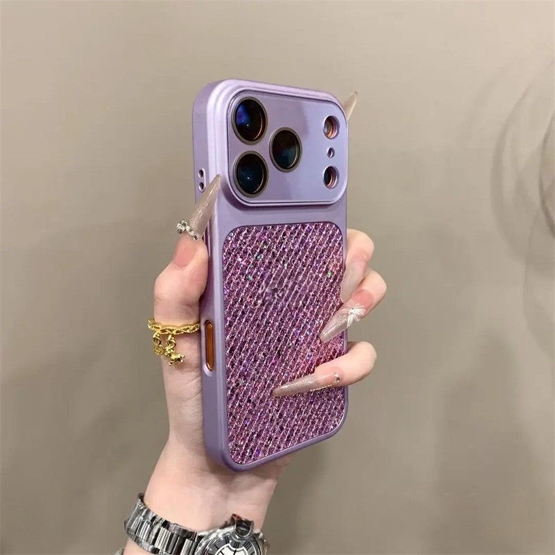 ins高颜值轻奢菱格亮片适用iPhone17pro苹果15手机壳16ProMax新款12高级13网红14男女15plus情侣ProMax防摔套,3C数码配件,手机保护套/壳,淘宝优惠券,粉丝福利购,淘宝优惠卷