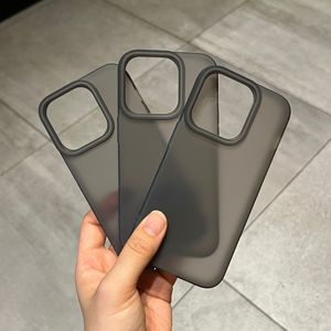 不发黄超薄裸机半透肤感磨砂硅胶软壳适用iPhone15pro手机壳直边新款苹果14/13大孔镜头12简约16proMAX全包套