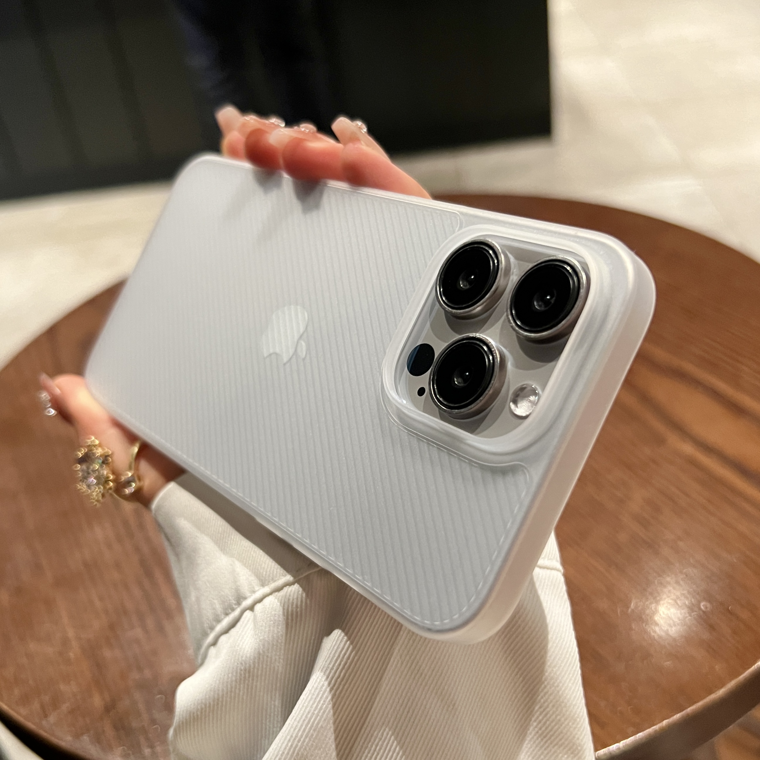 【几何磨砂硬壳】15超薄隐形肤感防滑防指纹适用iphone15新款苹果14proMax透明手机壳13简约保护套男女15plus