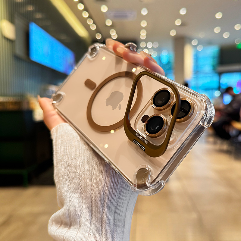 镜头支架果冻磁吸适用苹果手机壳