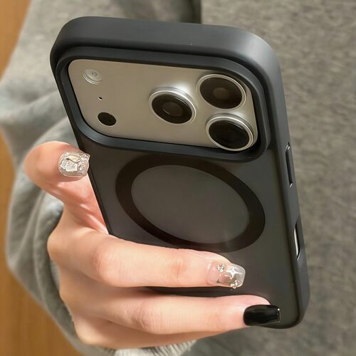 肤感磨砂适用苹果17promax手机壳iphone16pro大孔新款超薄Magsafe磁吸15高级感14plus简约纯色13亚克力12商务
