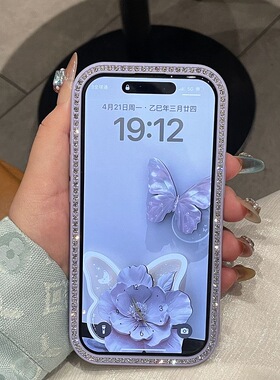 适用苹果16新款双面点钻16promax手机壳iphone15pro新款13高级感12可爱11保护套14promax全包透明防摔15plus