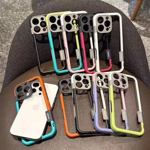 散热边框适用苹果16Pro手机壳新款iPhone15promax全包镜头14promax镂空背板网红软壳13por简约15plus保护套