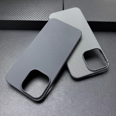 碳纤维凯夫拉纹手机壳防摔套