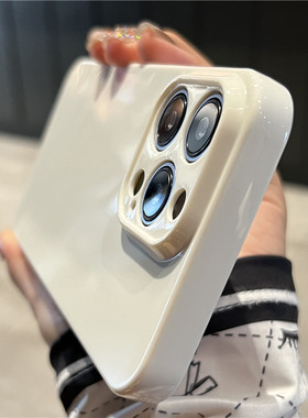 纯色简约马卡龙适用iphone15promax苹果13手机壳12新款11软壳14pro女13promax防摔13小众高级感情侣手机套男