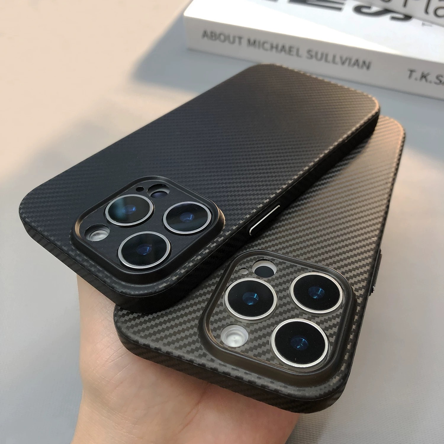 适用苹果16promax手机壳新款全包碳纤维纹iphone15pro超薄TPU软壳14高级感13保护套12pro爆款商务小众男女16e