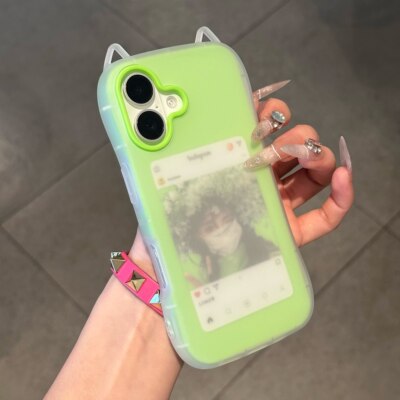 二合一猫耳磨砂肤感手机壳