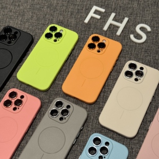 纯色磁吸适用苹果17/16promax手机壳iPhone15plus自带镜头膜防摔保护套14Pro简约纯色软壳13夏日多巴胺12/11