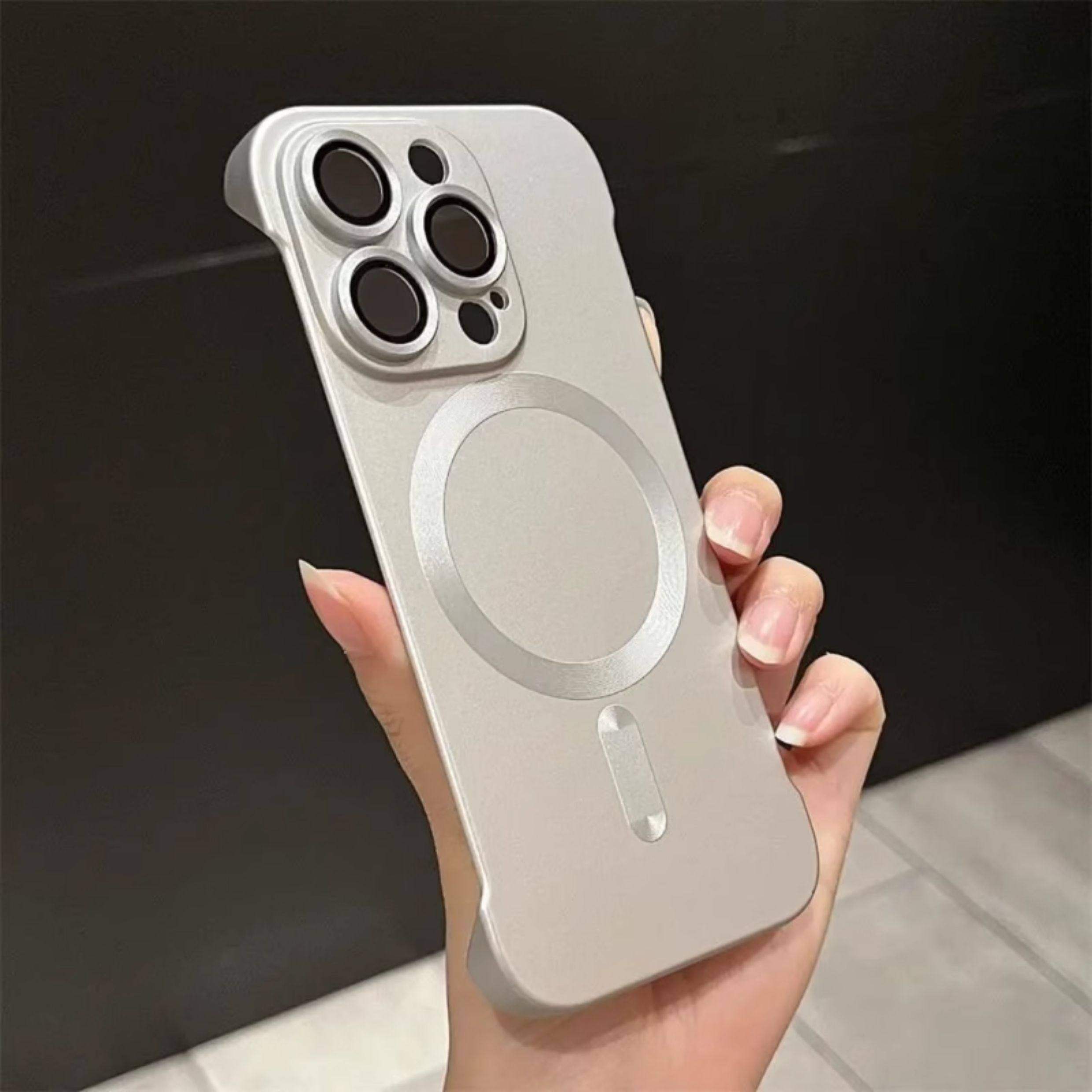 适用于苹果16手机壳iphone16promax超薄无边框15promax新款magsafe磁吸plus男女14pro自带镜头膜13全包12电镀 3C数码配件手机保护套/壳原图主图