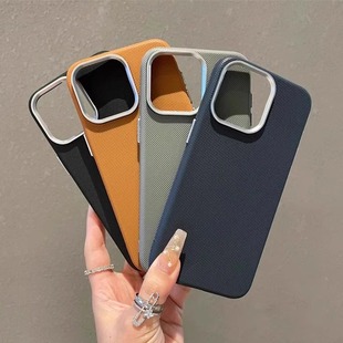 十字格纹苹果16promax手机壳适用iPhone15pro新款14pro磨砂13pro简约12pro超薄11防摔16plus男女款15保护套