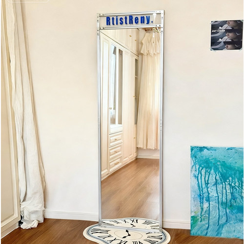 奶油风全身镜亚克力落地镜子卧室