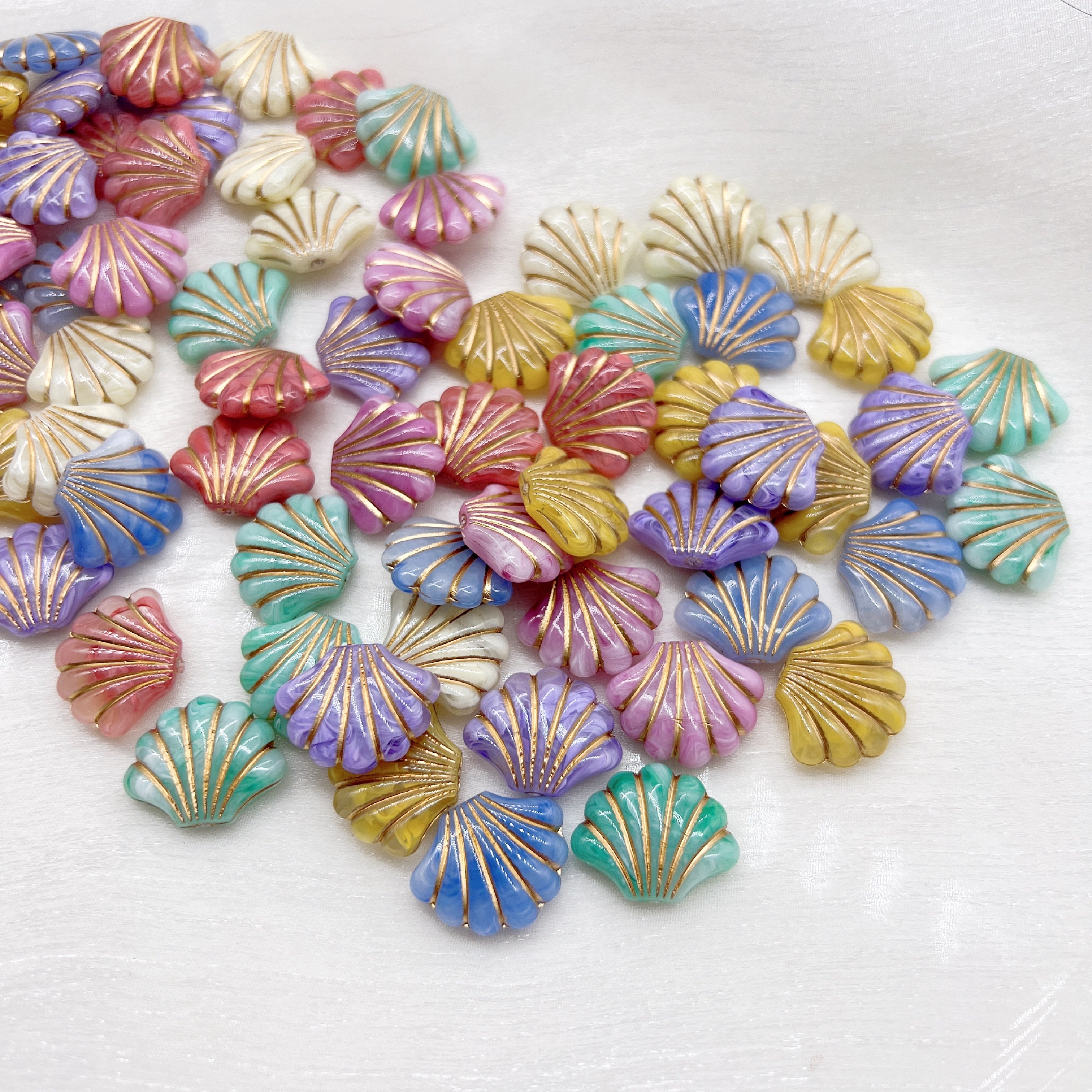 韩国进口鎏金润染贝壳爱心Ins同款发夹配件手工DIY发夹耳环饰品,居家布艺,珠子/钻饰/花朵等配饰,淘宝优惠券,粉丝福利购,淘宝优惠卷