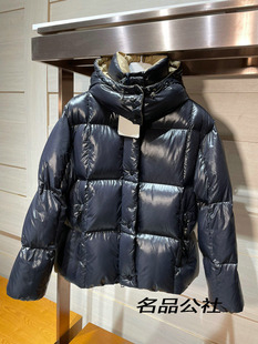 欧美大牌外贸高端女装连帽羽绒服白鹅绒长袖保暖防风短款女士外套