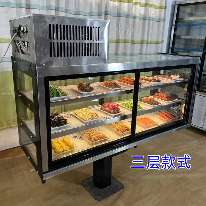 烧烤炸串三轮车展示柜摆摊商用冰柜移动凉菜卤菜串串柜冷藏保鲜柜
