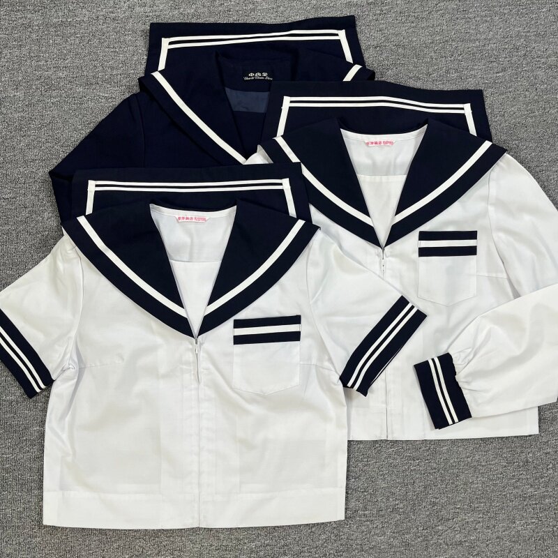 柚见JK中古日制水手服双刺绣
