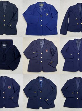 柚见日制校供日制高校本校西装女学生JK制服西式外套冬西服无领西