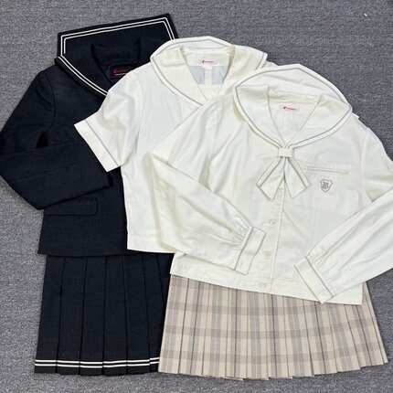 日制校供秩父农工set5点夏服中间服冬服水手服格裙JK萌款