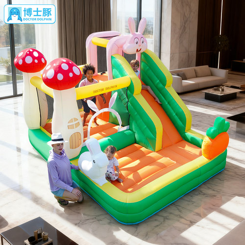 博士豚兔兔充气城堡蹦蹦床玩具