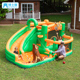 博士豚喷水充气城堡儿童蹦蹦床室内户外小型游乐园滑梯跳床淘气堡