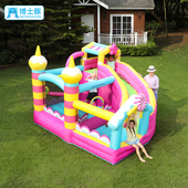 博士豚棒棒糖充气城堡室内小型儿童蹦蹦床家用跳跳床滑滑梯淘气堡