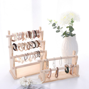 实木多用饰品架多层大容量发圈头绳收纳神器文玩手串挂架摆摊道具