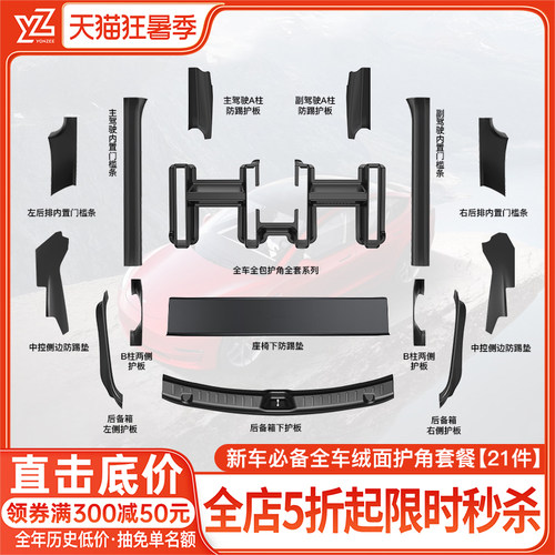 YZ特斯拉ModelY/3全车门槛条护角