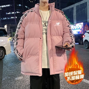NB羽绒棉服男冬季外套潮牌2023新款加厚百搭棉衣宽松面包服棉袄