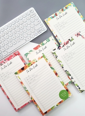包邮 碎花todolist提示本A5打卡计划本便签 top priorities计划本