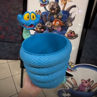 疯狂动物城盖瑞周边多功能收纳置物桶爆米花桶笔筒抱抱桶盖瑞蛇