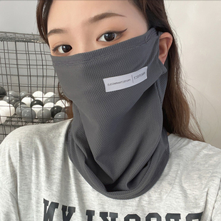 夏季 女轻薄透气遮阳面罩户外出行百搭口罩潮 新款 防晒防紫外线冰袖