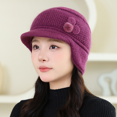 灵允毛线帽出游休闲女冬厂家直销