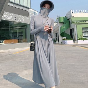 夏季防晒衣女2026新款冰丝轻薄透气防紫外线长款修身遮阳防晒服潮
