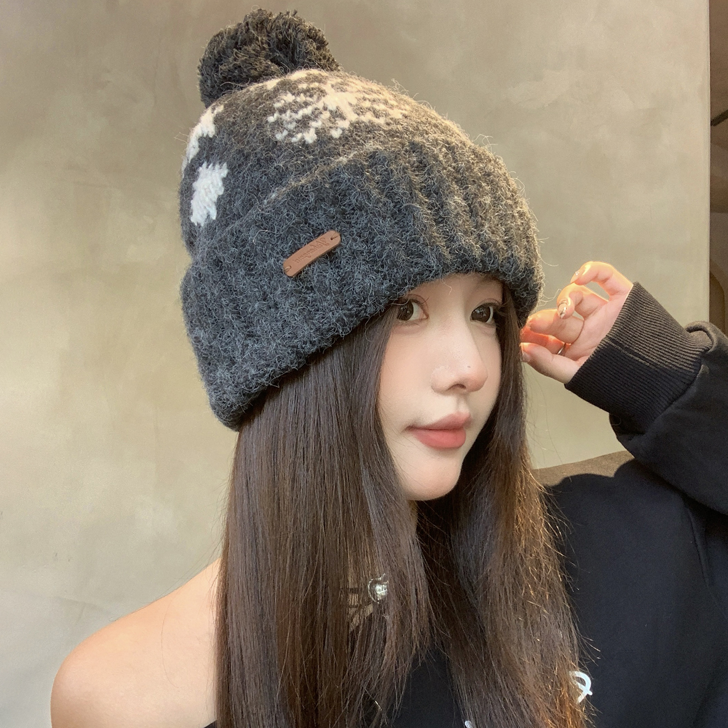 灵允针织帽出游休闲女冬厂家直销