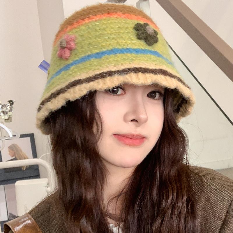 灵允甜美女秋厂家直销格纹渔夫帽