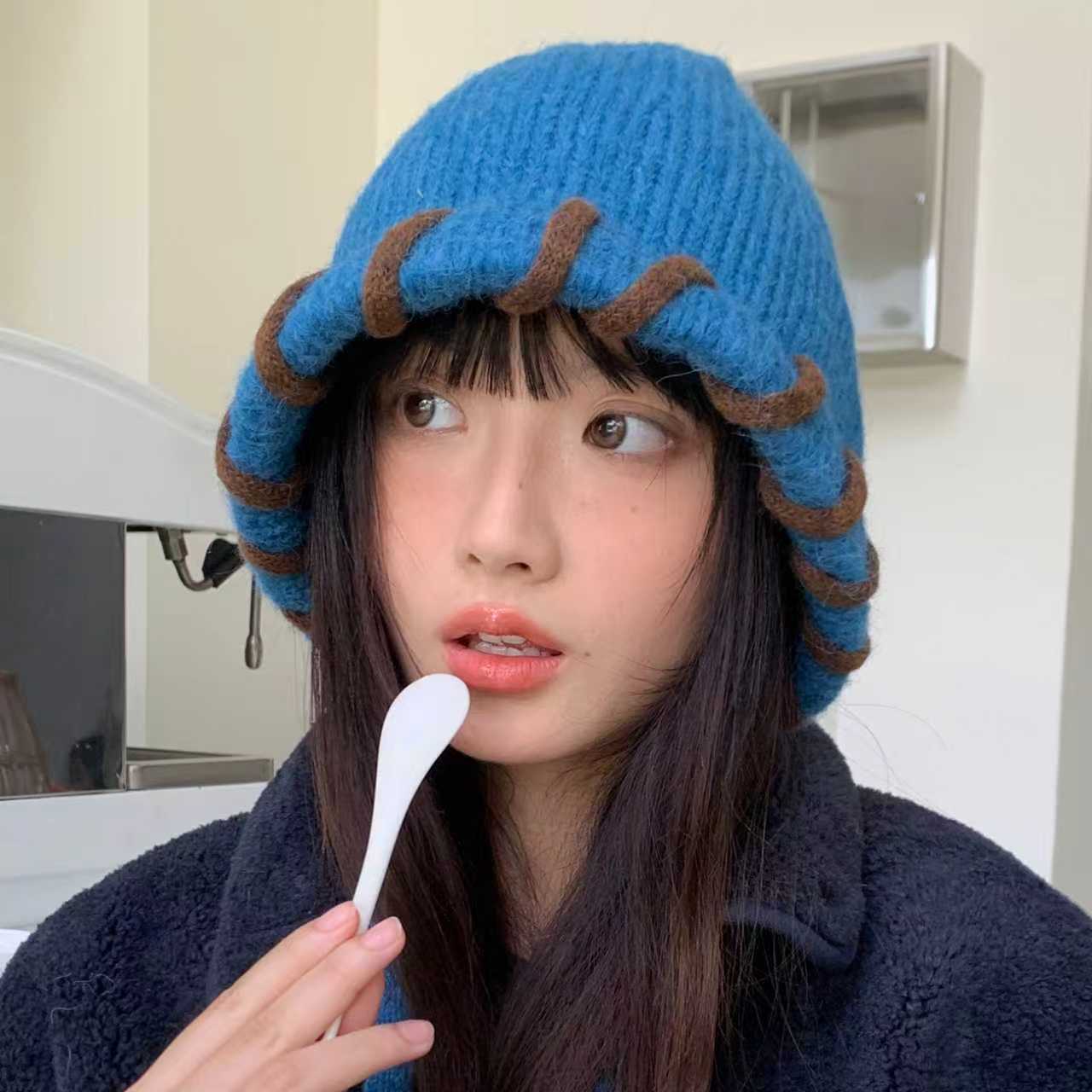 韩版绑带包头帽子女2025秋冬季新款户外防寒保暖护耳帽针织毛线帽