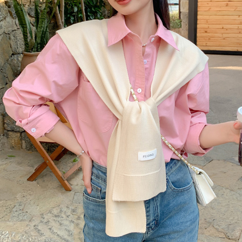 春夏带标小披肩休闲女
