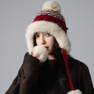 灵允雷锋帽出游休闲女冬厂家直销