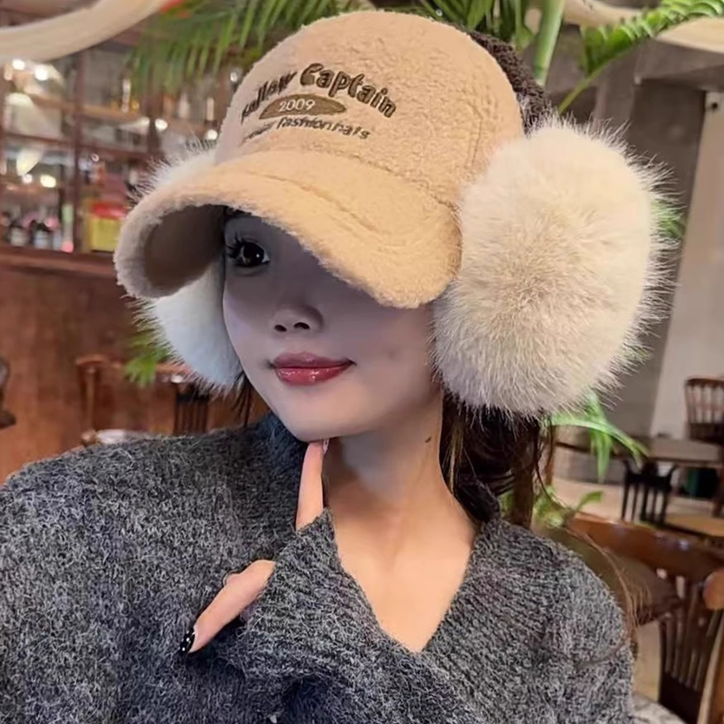 灵允棒球帽逛街休闲女冬厂家直销