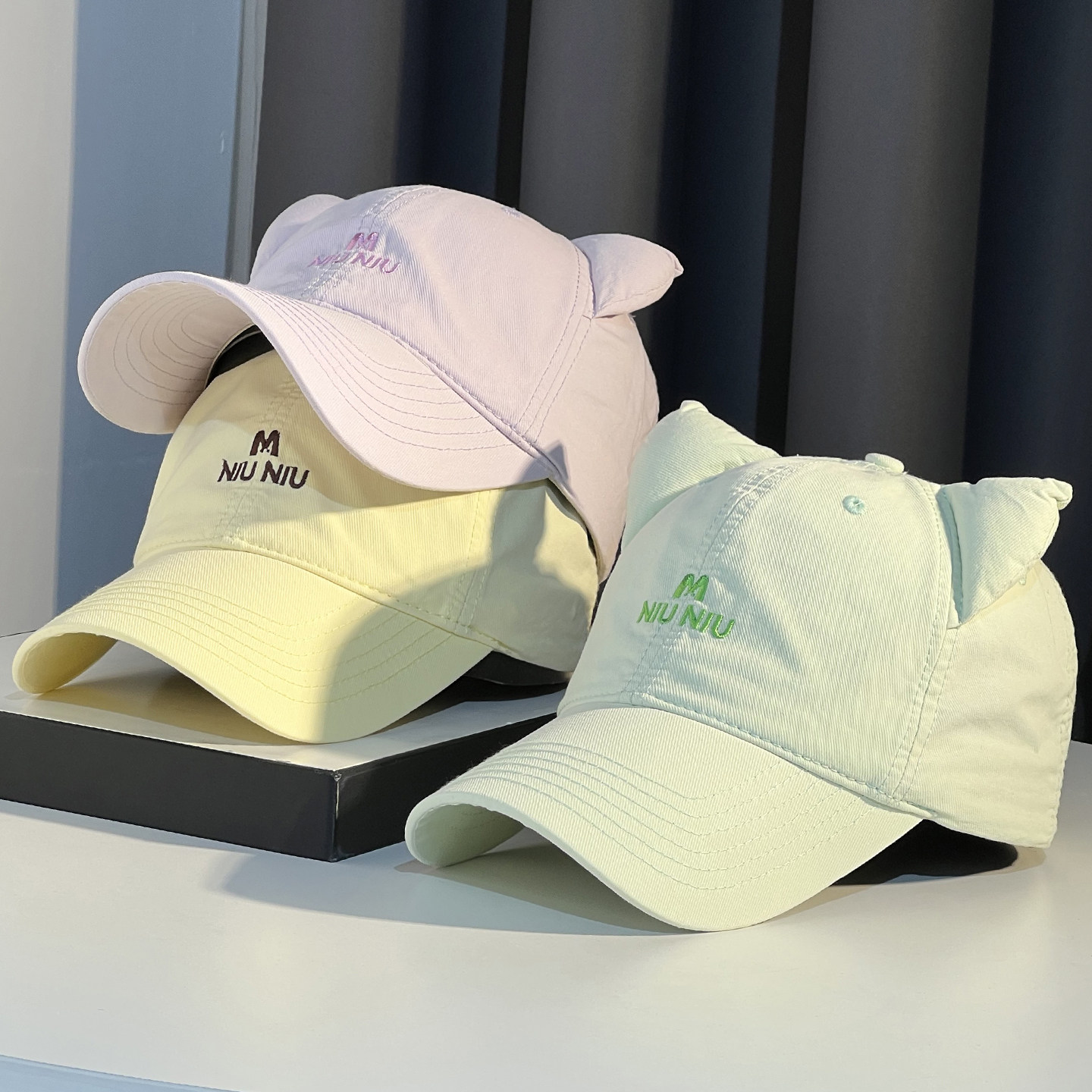 日系可爱字母猫耳棒球帽子女新款韩版百搭网红宽檐显脸小鸭舌帽潮,服饰配件/皮带/帽子/围巾,帽子,淘宝优惠券,粉丝福利购,淘宝优惠卷