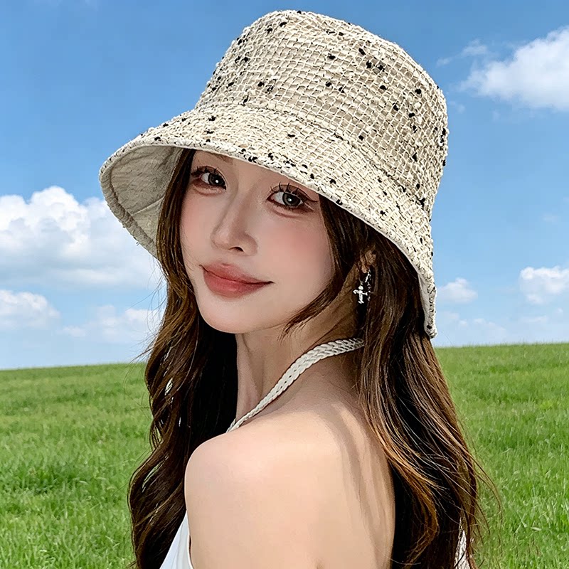 夏季女款宽檐防晒显脸小渔夫帽
