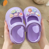 室内亲子防滑宝宝沙滩鞋 儿童洞洞鞋 公主小女孩凉拖鞋 夏季 女童拖鞋