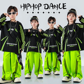 定制印字logo儿童街舞服装 bboy演出服 子套装 男女童嘻哈长袖 运动裤