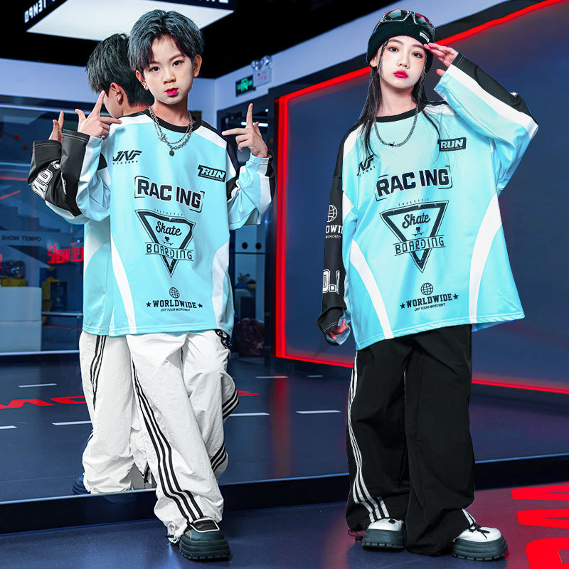 儿童街舞演出服练功服满身印套装