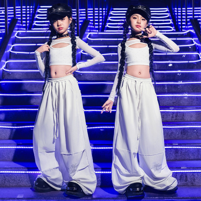 女童爵士嘻哈街舞练功潮酷套装