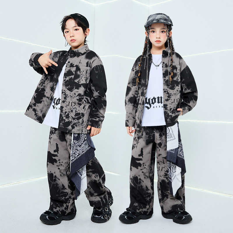 儿童街舞演出服运动套装bboy男童潮服少儿hiphop嘻哈模特架子鼓服