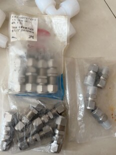 PFA接头SS316卡套穿板直通活接头1/2