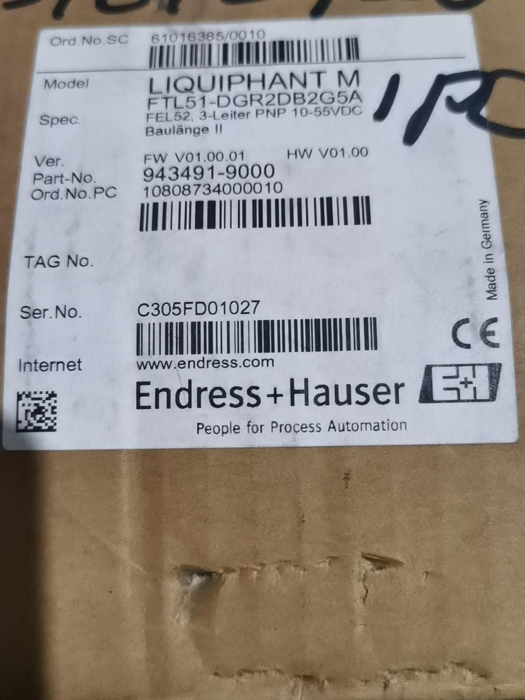 E+H流量计恩德斯豪斯FTL51-DGR2DB2G5A最后一
