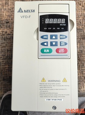 台达变频器0.75KW，VFD007F43A，实物拍摄成色如